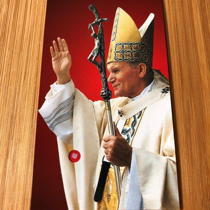 Saint John Paul II Holy Card w/ Second Class Relic - Nun Estate ...