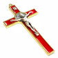 RED 5 St. Benedict Cross Crucifix -Exorcism -Saint -Blessed -San Benito - Catholically