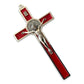 Red 7.5" St. Benedict Cross Crucifix -Exorcism -Saint -Blessed -San Benito-Catholically