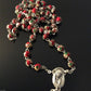 RED Cloisonne Rosary  - Prayer beads - Blessed by Pope Francis - Catholically