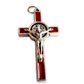 Catholically St Benedict Cross Red St. Benedict Cross  - Tiny Pendant - Rosary Parts - Crucifix