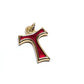 Red TAU Cross Blessed by Pope - SMALL - Pax et Bonum Franciscan crucifix - Catholically
