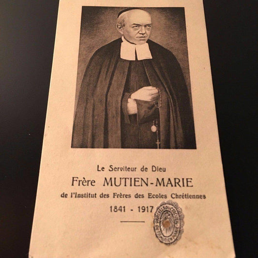 Relic Piece Of Coffin Holy Card- St. Louis Wiaux - Mutien-Marie Of Malonne-Catholically