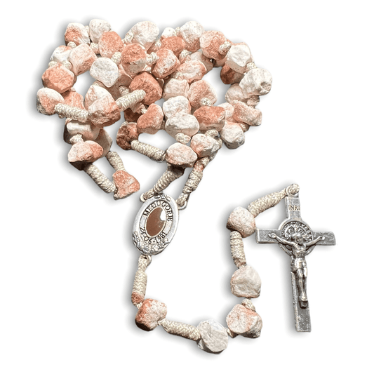 Catholically Rosaries Rock Rosary w/ Relic from the Holy Ground of Medjugorje - Blessed By Pope