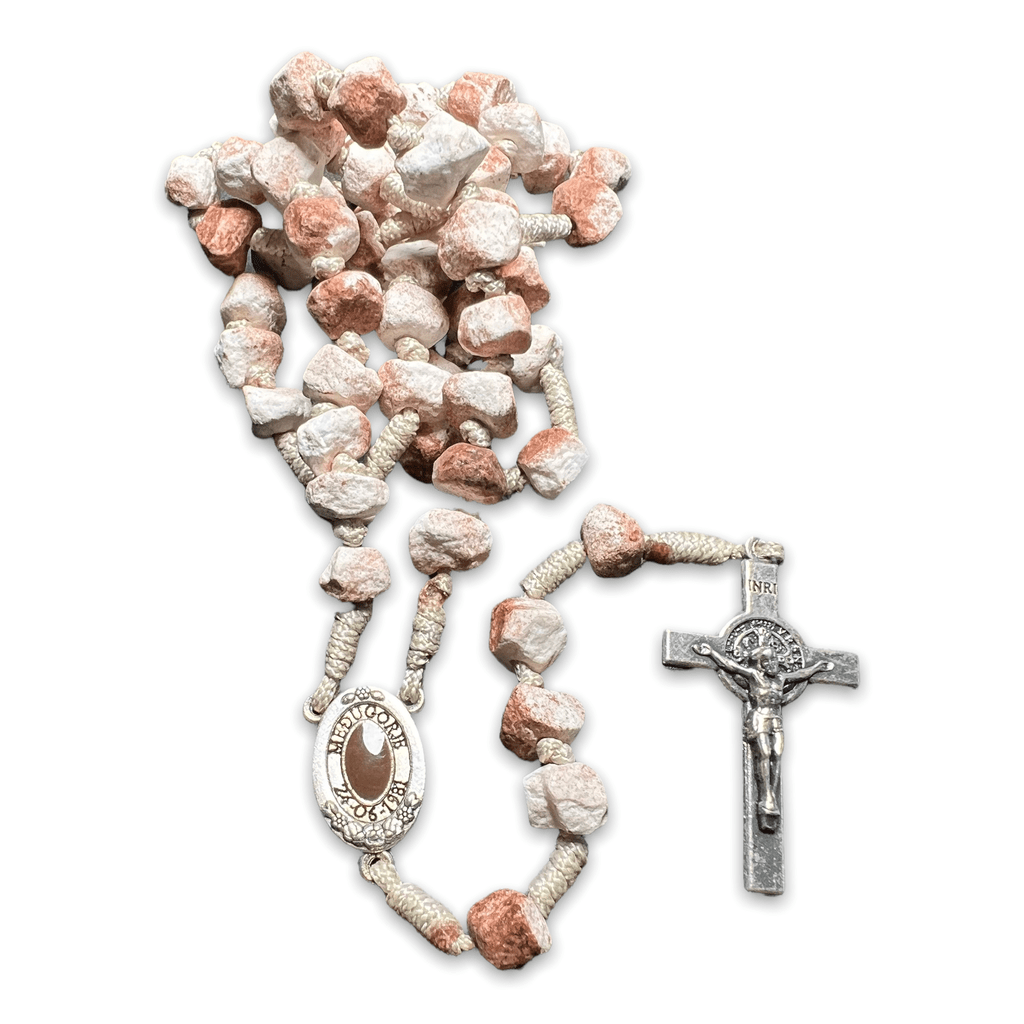Catholically Rosaries Rock Rosary w/ Relic from the Holy Ground of Medjugorje - Blessed By Pope