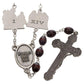 Rosary Stations Of The Cross dark Brown Wood -Blessed By Pope-Catholically