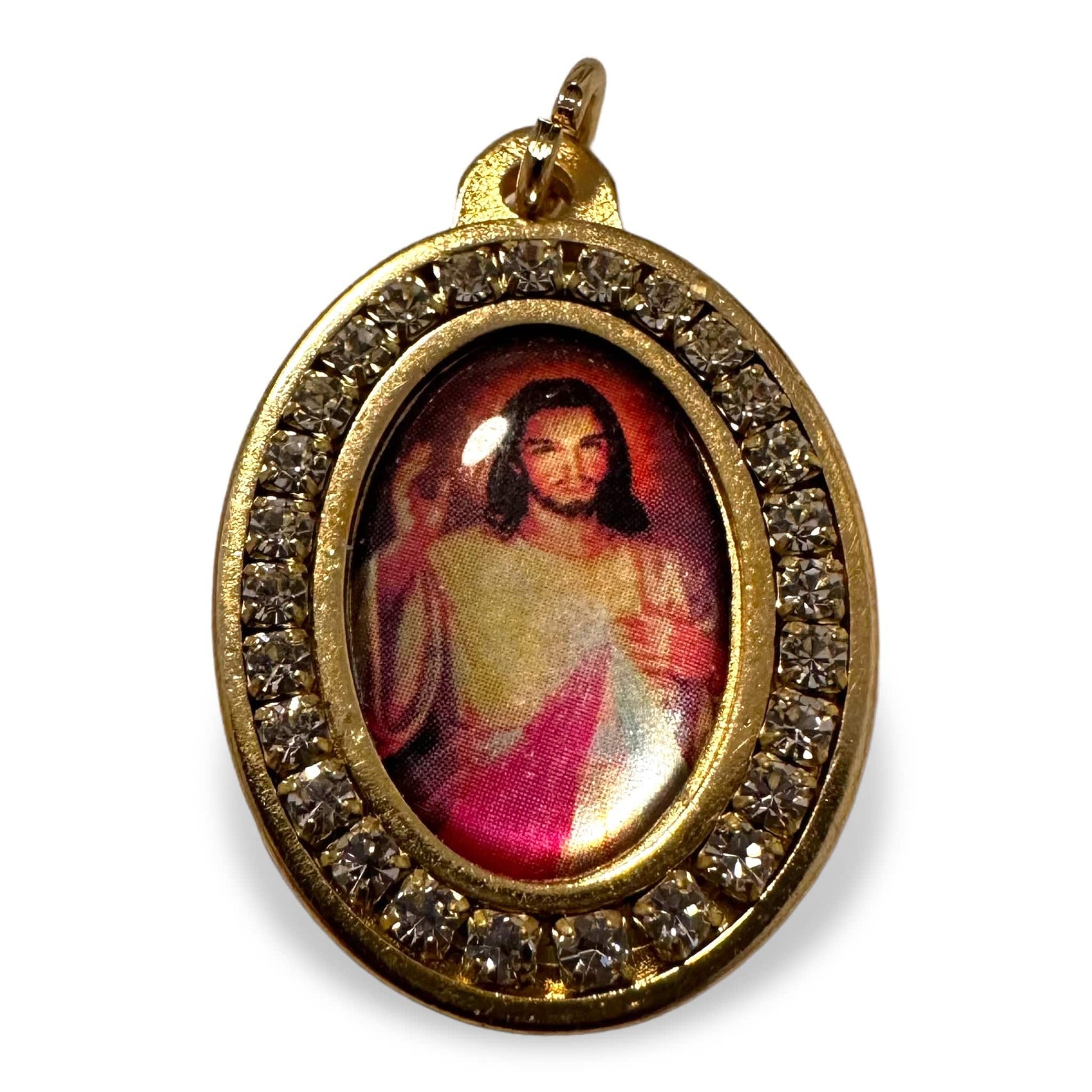 Catholically Medal Sacred Heart Medal Pendant with strass - Blessed by Pope