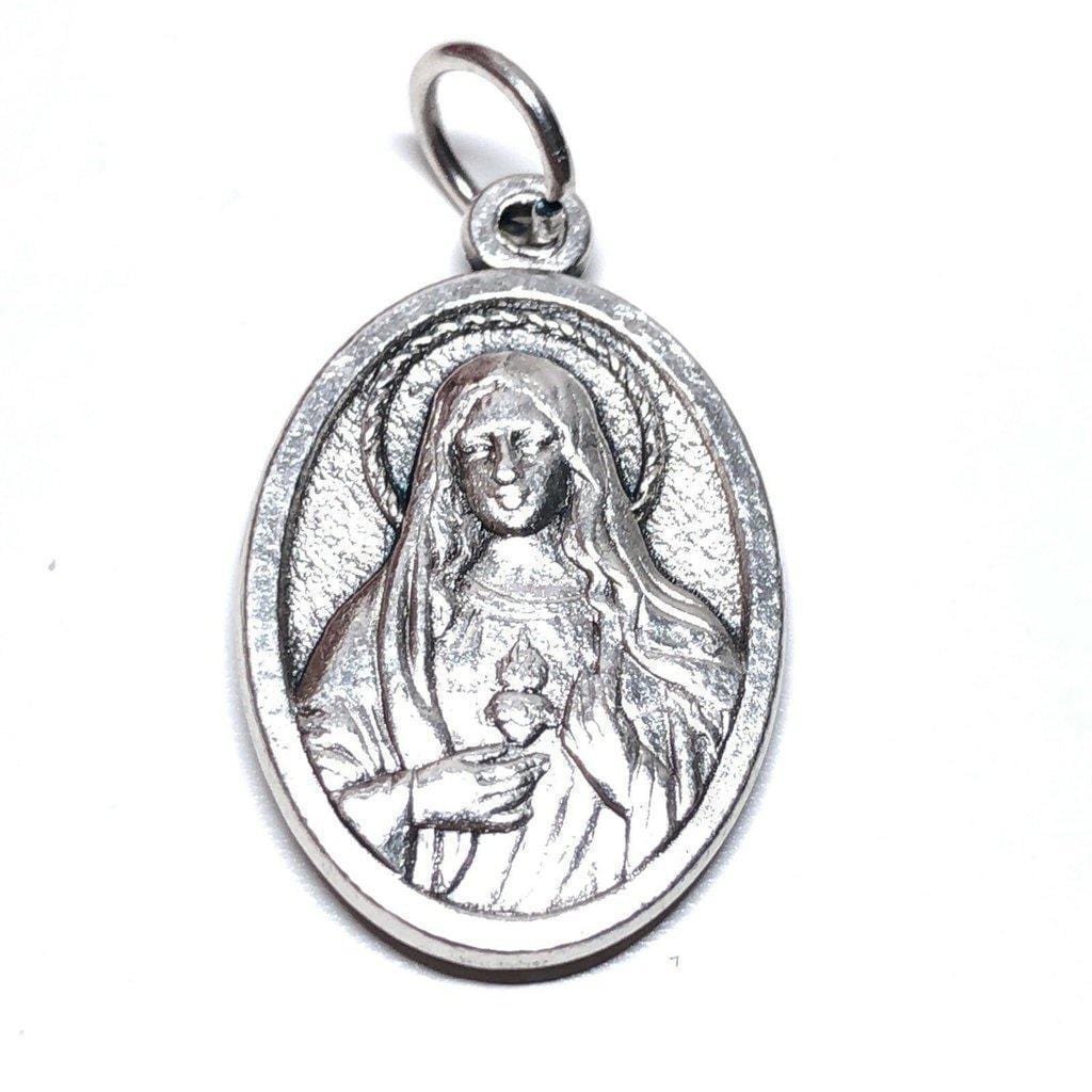 Sacred Heart Of Jesus - Scapular Medal - Pendant Charm Blessed By Pope-Catholically