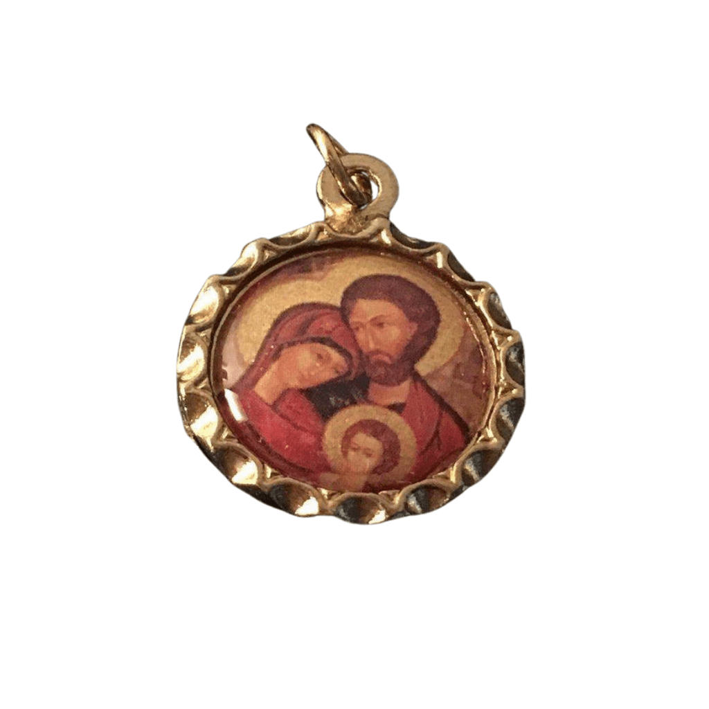 Catholically Medal Sacred Holy Family Brass Medal - Pendant - Charm - Blessed By Pope