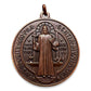 Catholically St Benedict Medal Saint Benedict 2" Copper-tone Medal Exorcism - San Benito - Blessed By Pope