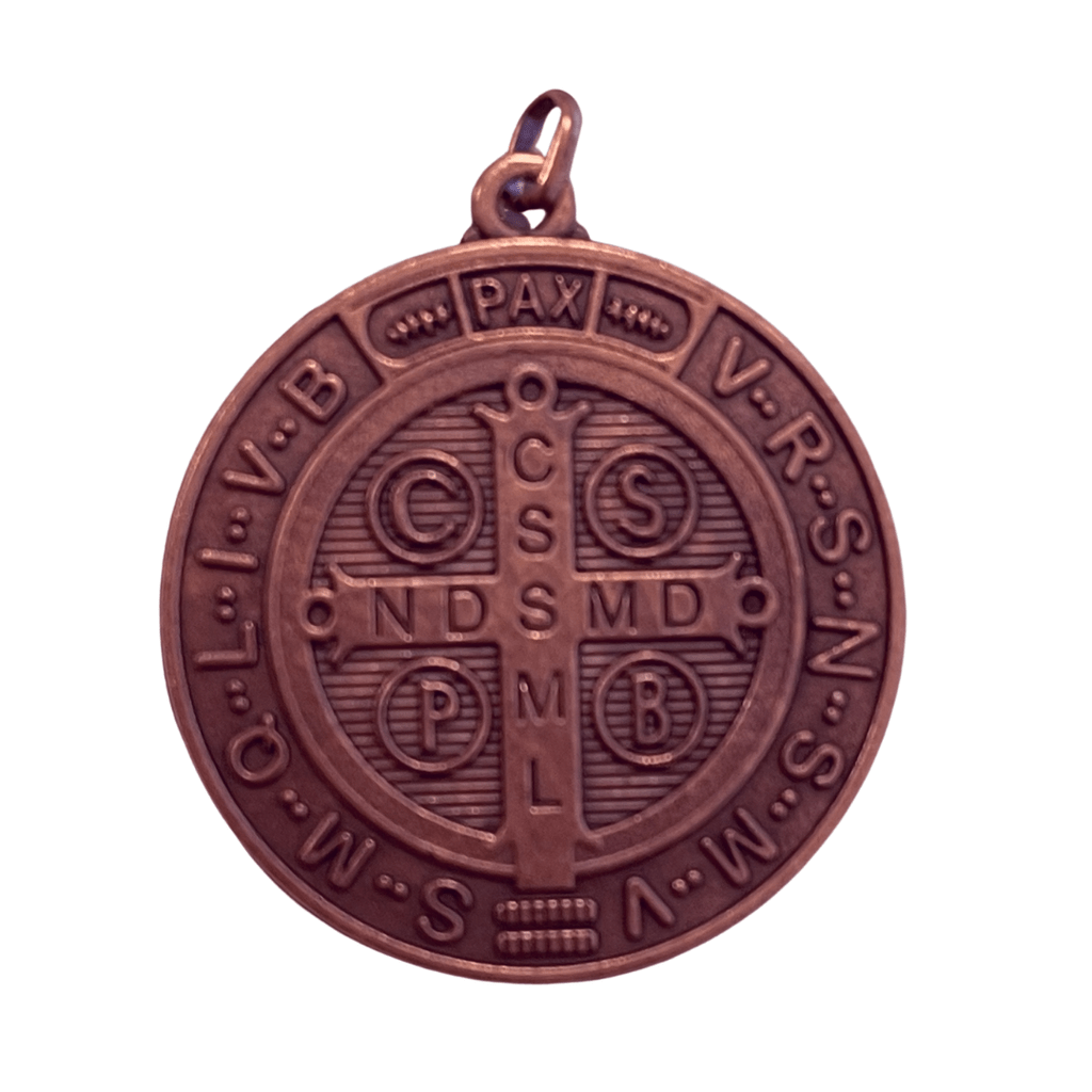 Saint Benedict 2" Copper-tone Medal Exorcism Medalla De San Benito Blessed By Pope-Catholically