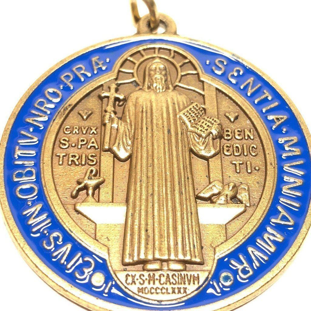 Large 2 St. Benedict medals blessed Traditional Rite by a priest -- you  pay for shipping costs & materials only