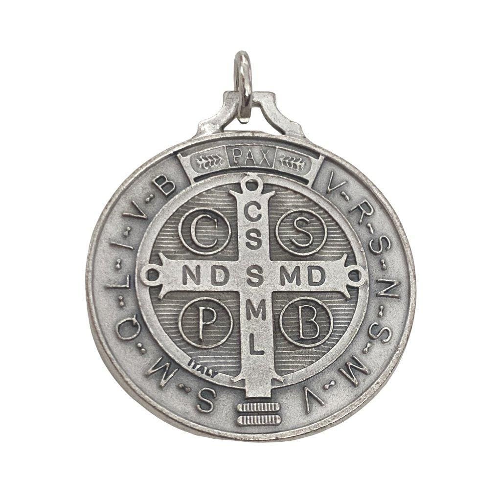 Énorme Saint Benoît 2.5 Médaille Exorcisme - Médaille Catholique - Béni