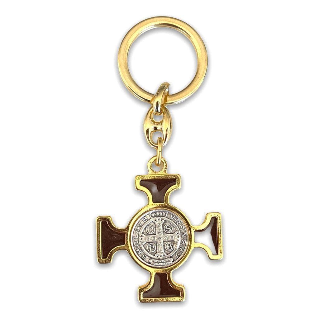 Saint Benedict Keyring - Medallion - Exorcism - Blessed by Pope-Catholically