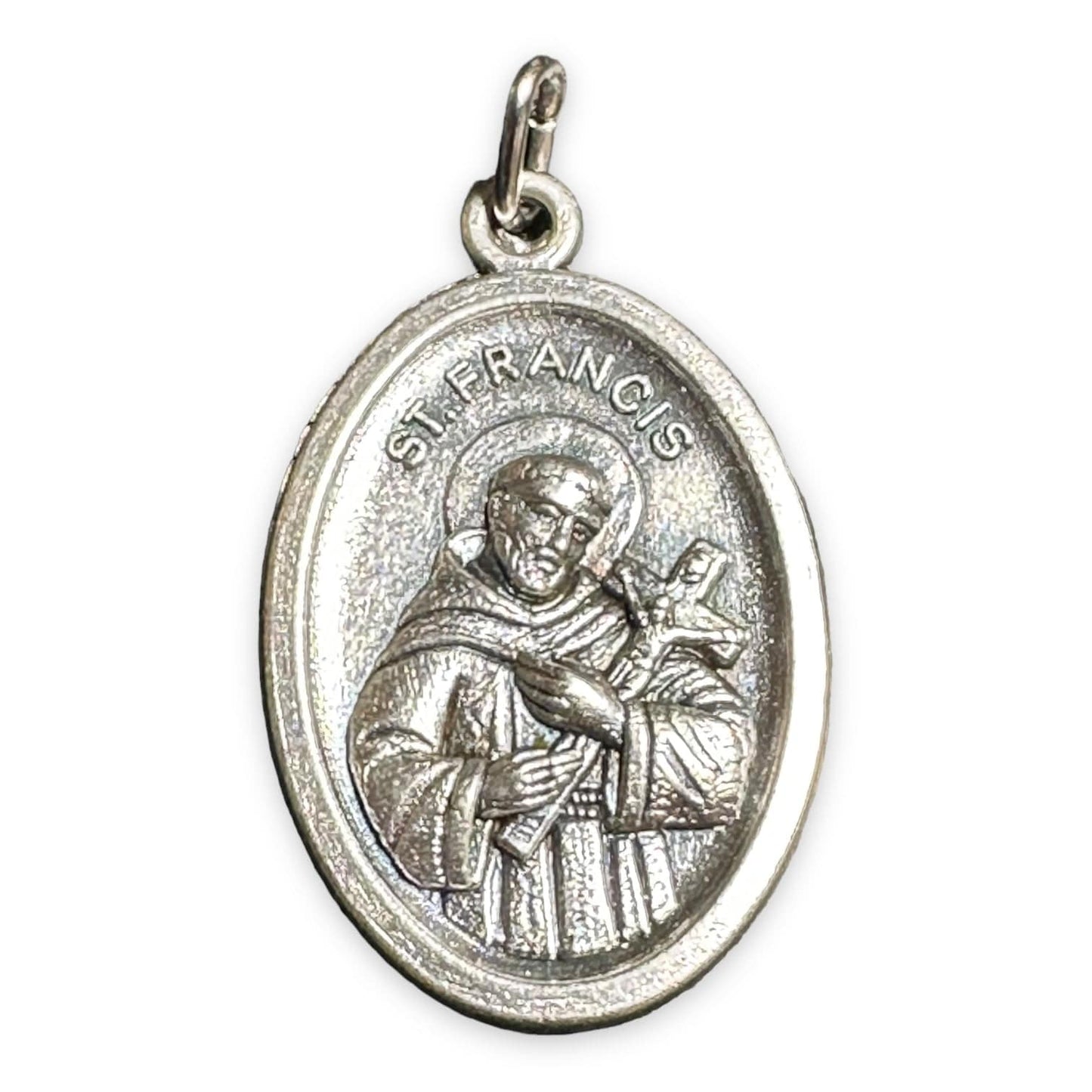 Catholically Medal Saint Francis of Assisi relic medal - Franciscan Pendant - Blessed By Pope