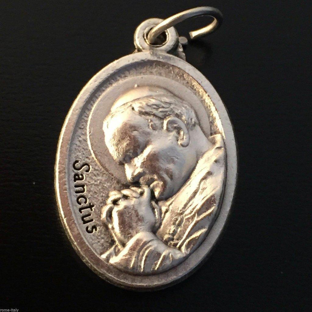 Saint JPII - CANONIZATION -medallion -medal -pendant -blessed by Pope Francis - Catholically