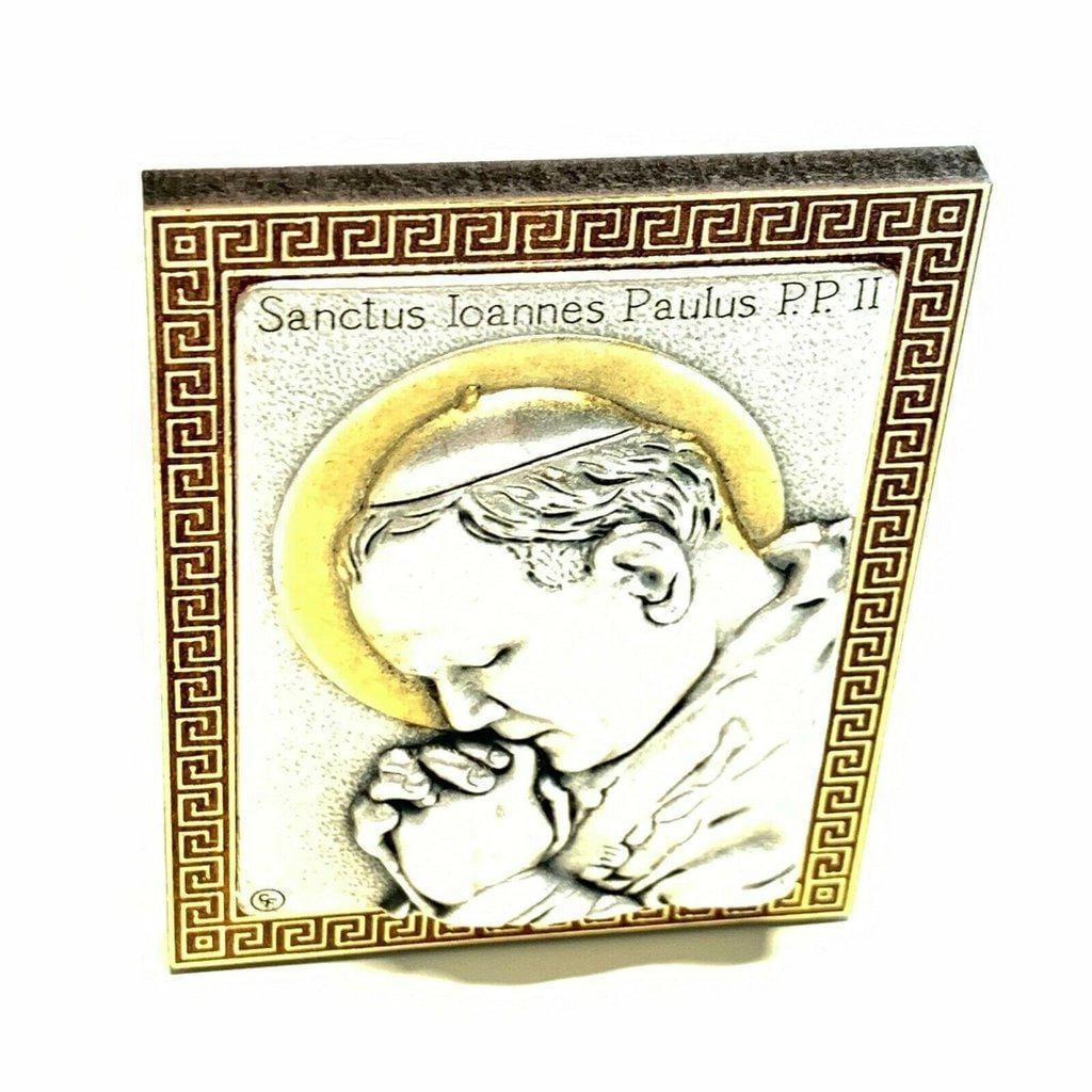 Saint Jpii St John Paul Ii Canonization Plaque Blessed By Pope Francis-Plates-Catholically