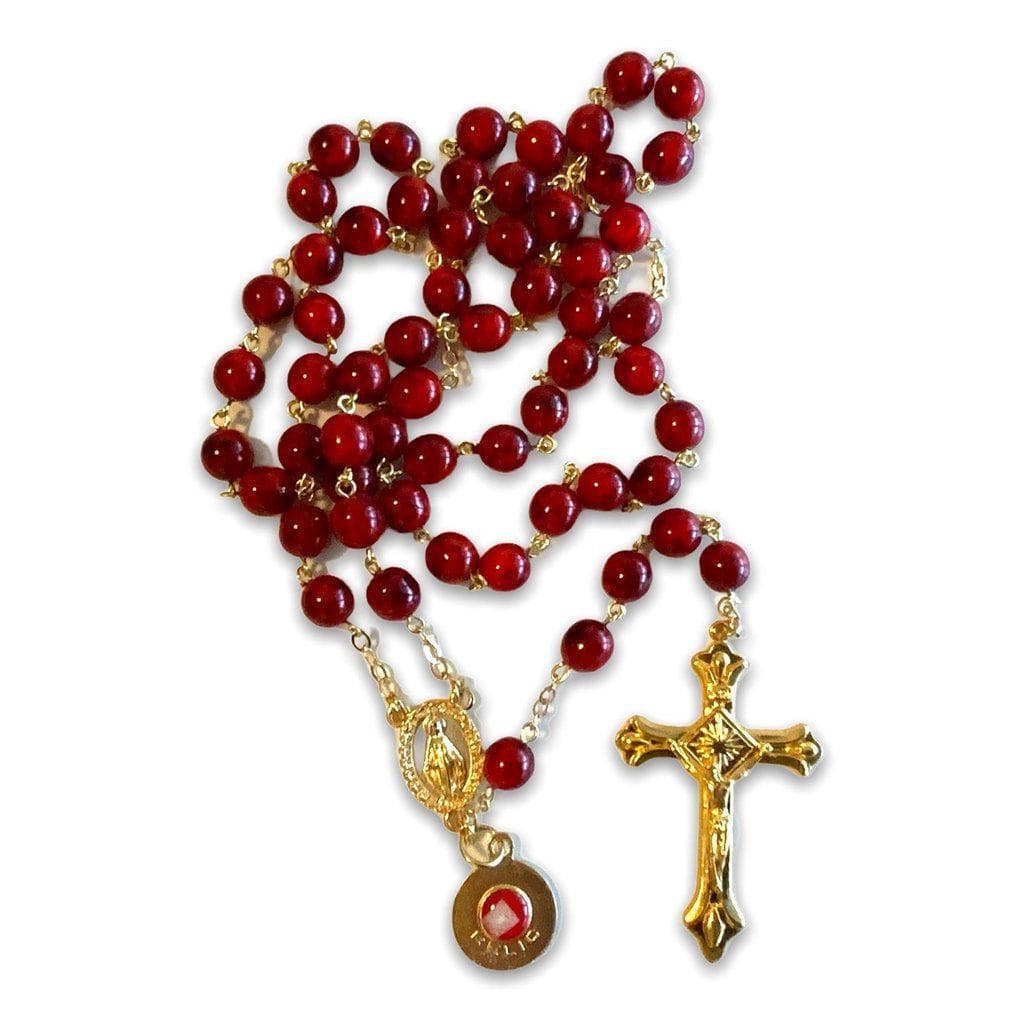 Saint JPII - St.John Paul Ii Pope - Blessed Rosary With Relic Ex-Indumentis-Catholically