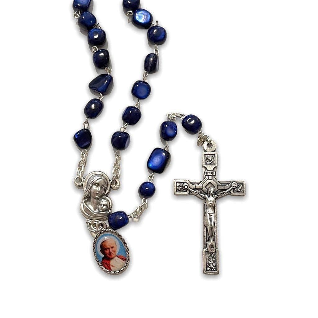 Saint JPII -St.John Paul Ii Pope- Canonization Rosary + Medal W/ Free Relic-Catholically