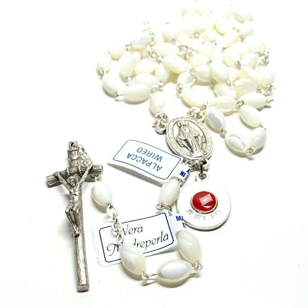 Saint JPII - St.John Paul II Pope MOP Blessed Rosary w/ Relic Ex-indumentis - Catholically