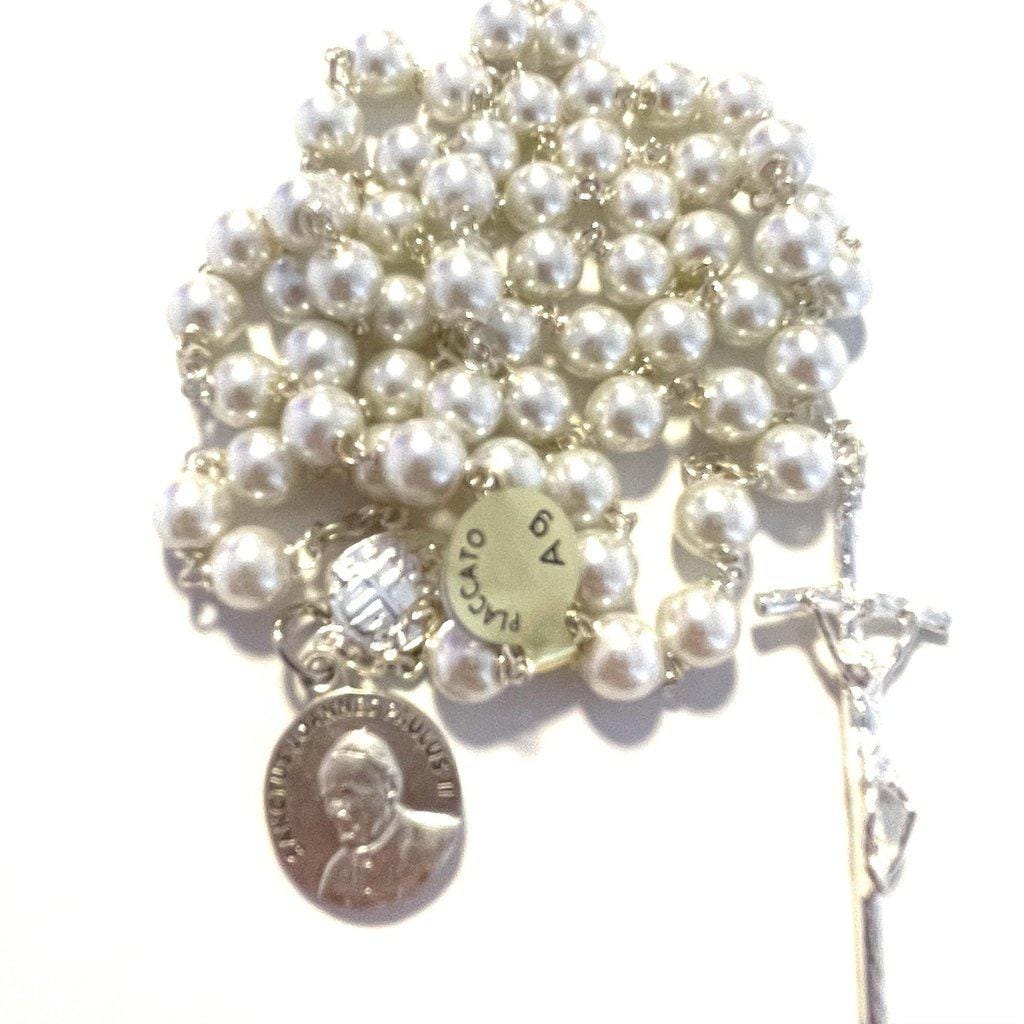 Saint JPII - St.John Paul II Pope - Silver Plated Canonization Blessed Rosary-Catholically
