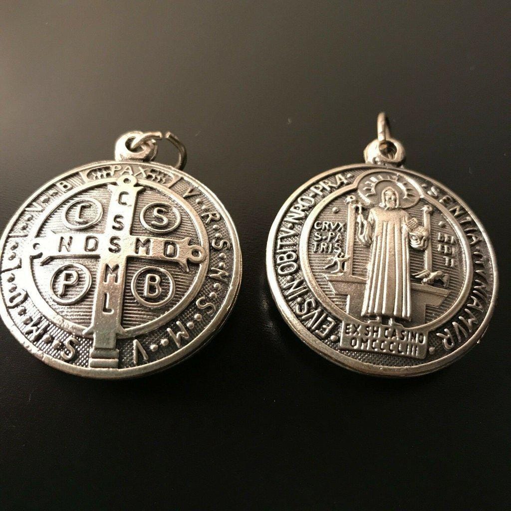 Saint St Benedict 1.5" - Medal - Catholic Exorcism - Blessed By Pope - Medalla-Catholically