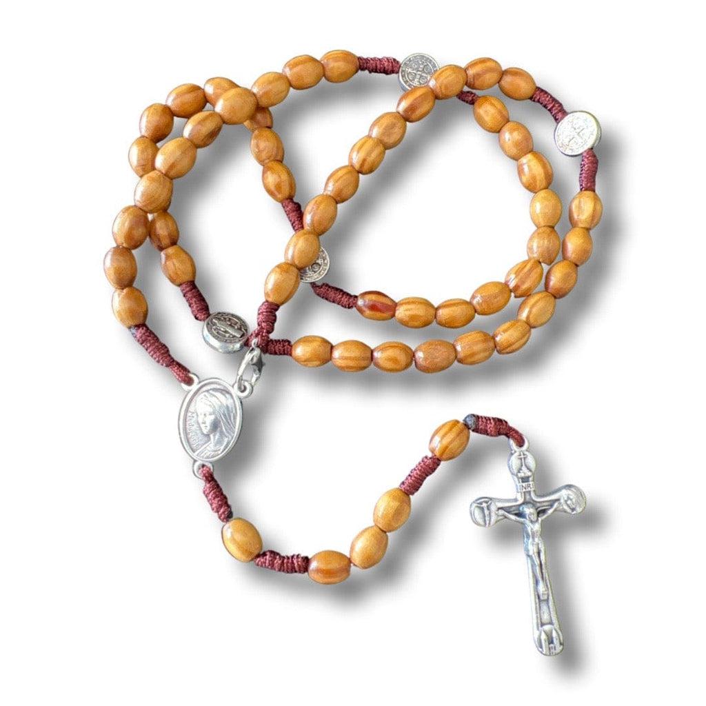 Catholically Rosaries San Benito - St. Benedict Wooden Rosary - Catholic Exorcism - Blessed By Pope