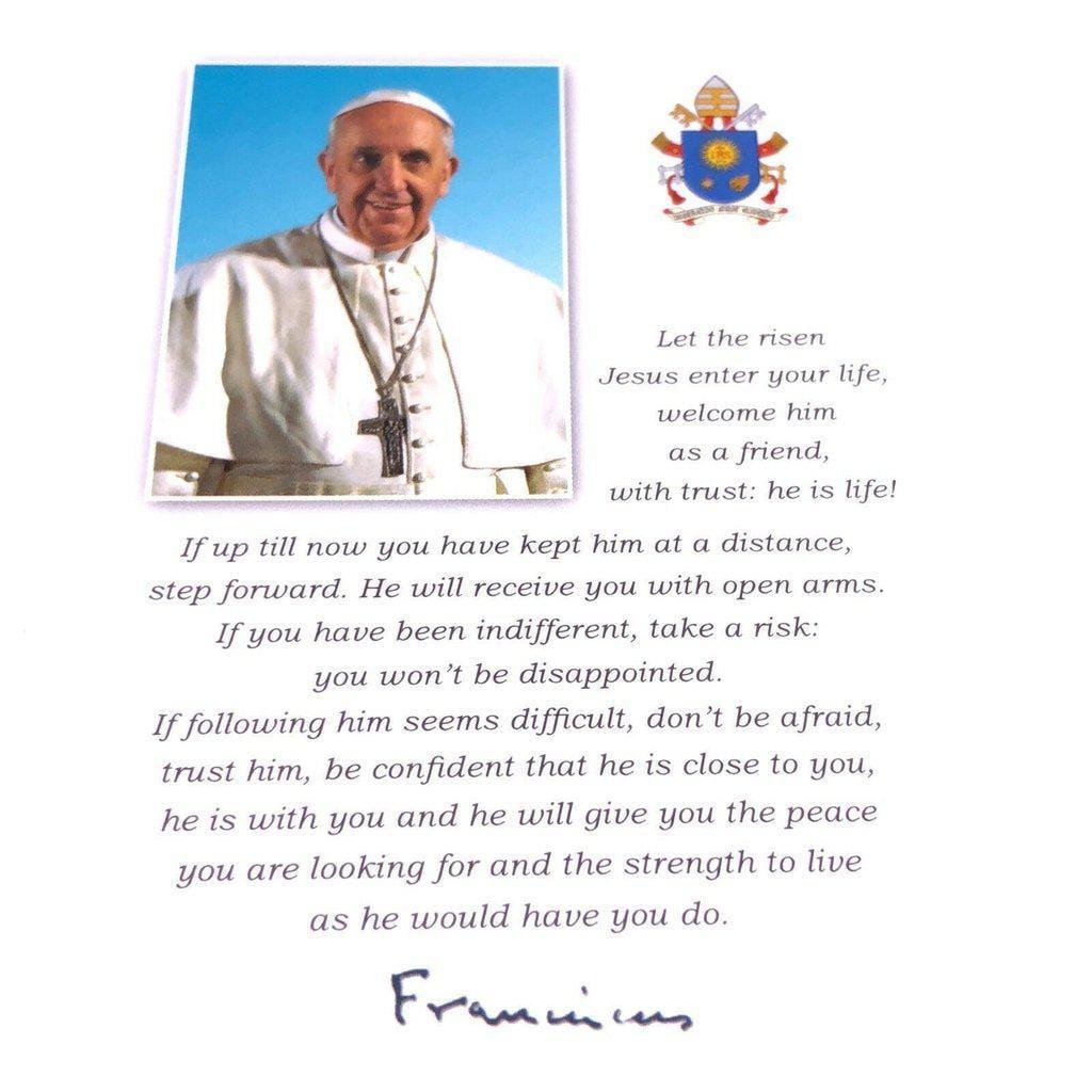Signature Key ring - John Paul II Canonization KEYCHAIN Blessed by Pope Francis - Catholically