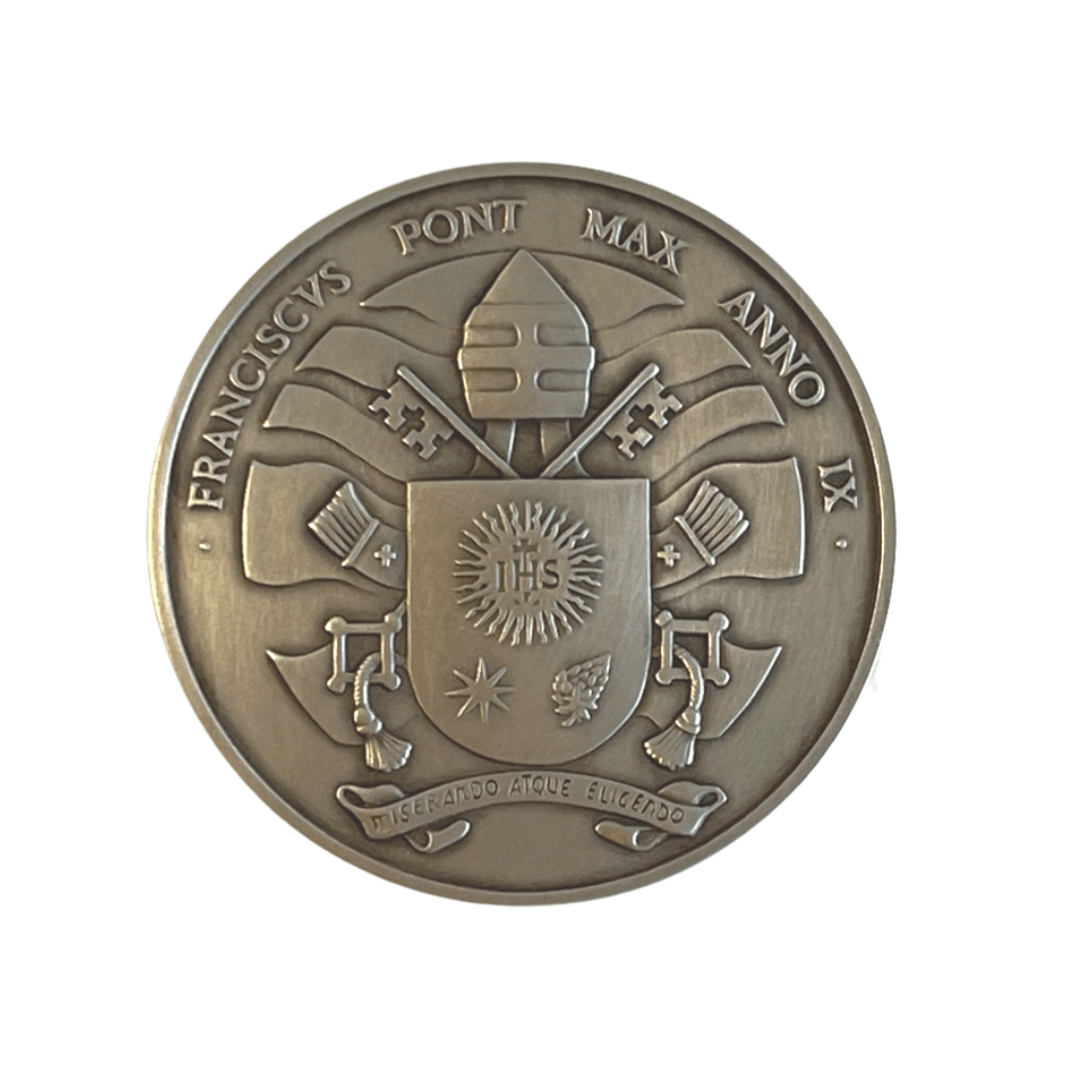 Silver Annual Papal Medal - Year 9 - 2021 Pope Francis Pontificate-Catholically