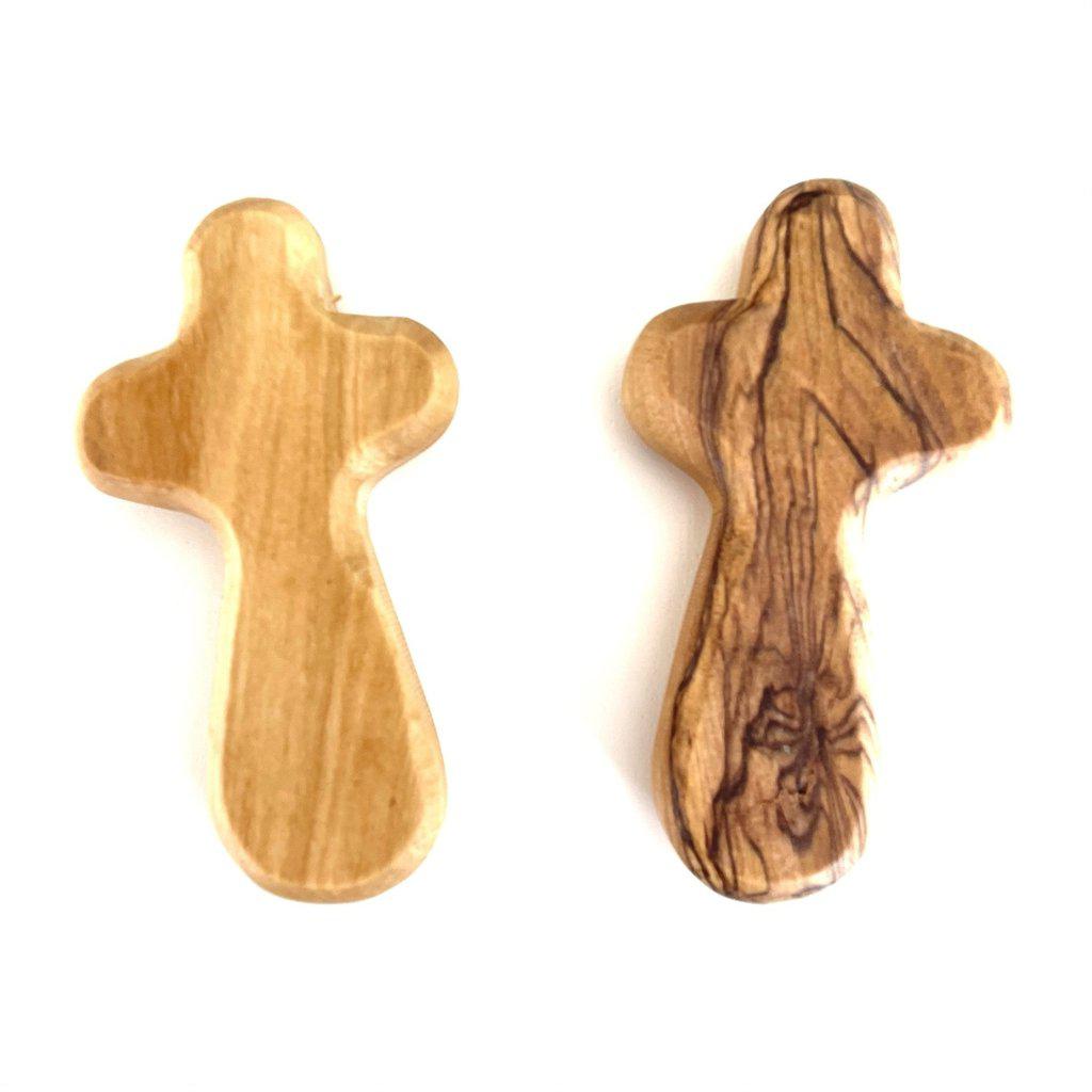 Soothing Cross - Olive wood Comfort Cross - Help relief stress-Catholically