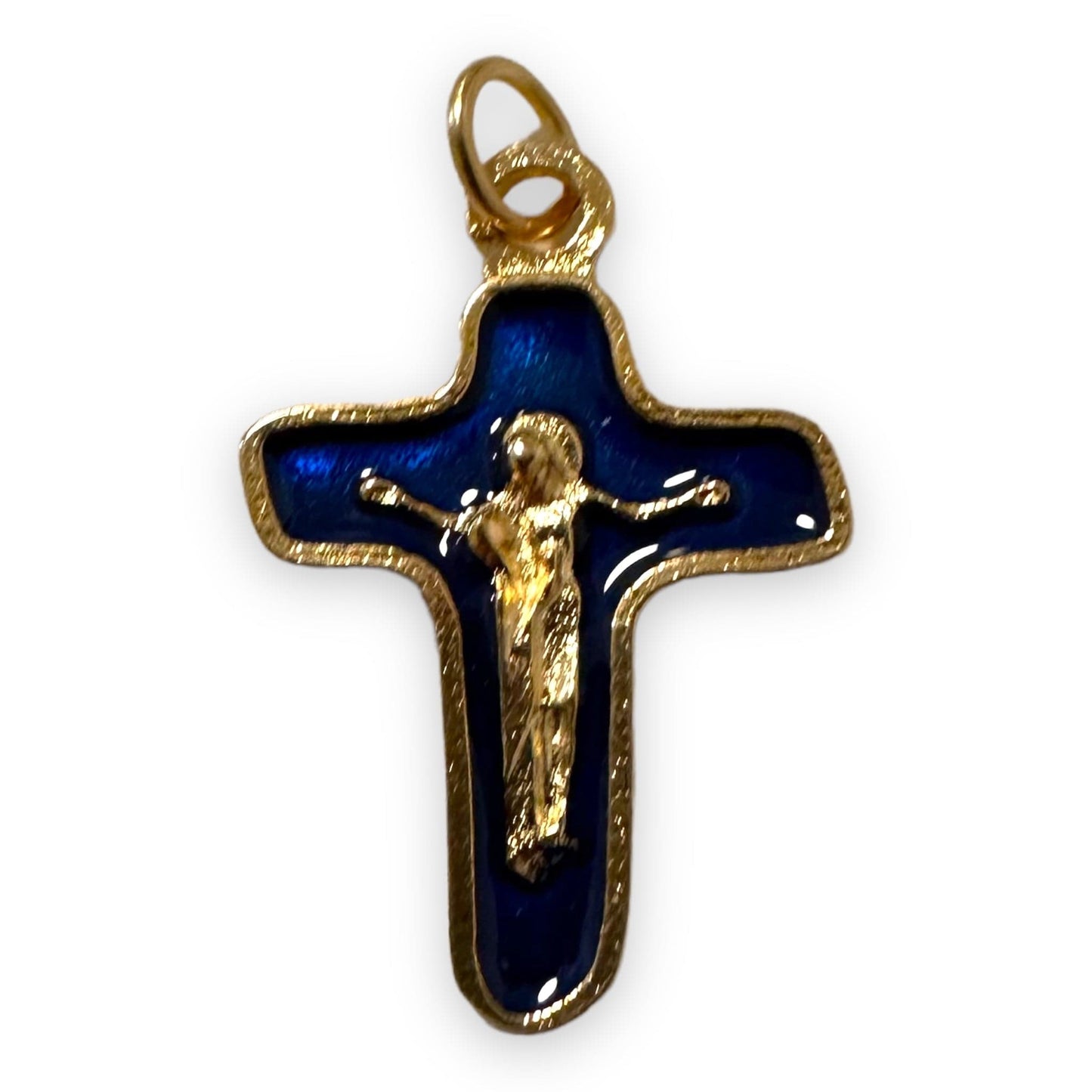 Catholically Crucifix Sorrowful Mother Pectoral Cross - 1" Small Crucifix - Blessed By Pope - Parts