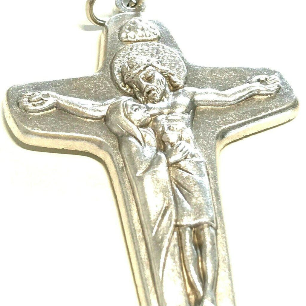 Sorrowful mother Pectoral Cross - Crucifix - Blessed by Pope Francis - Catholically