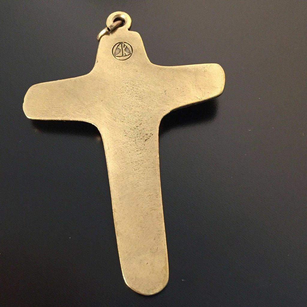 Sorrowful Mother Pectoral Cross Crucifix - Blessed By Pope Francis On Demand-Catholically