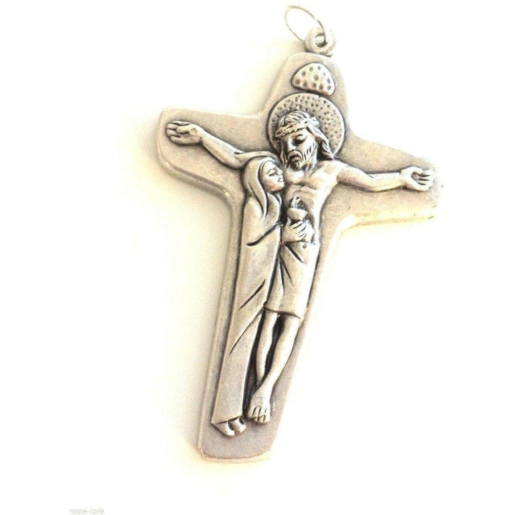 Sorrowful Mother Pectoral Cross - Crucifix - Blessed By Pope Francis On Rqst-Catholically