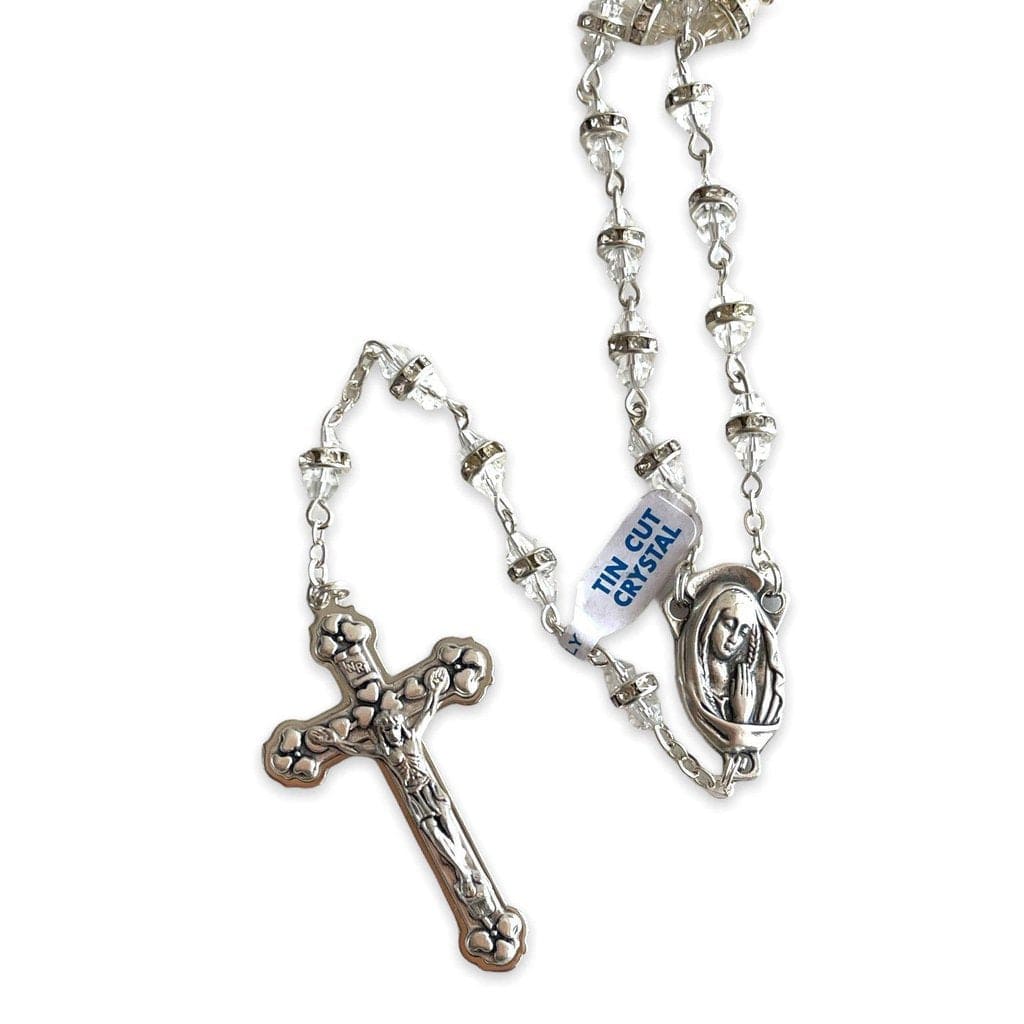 Sparkling Crystal Rosary - Rhinestone - Blessed By Pope-Catholically