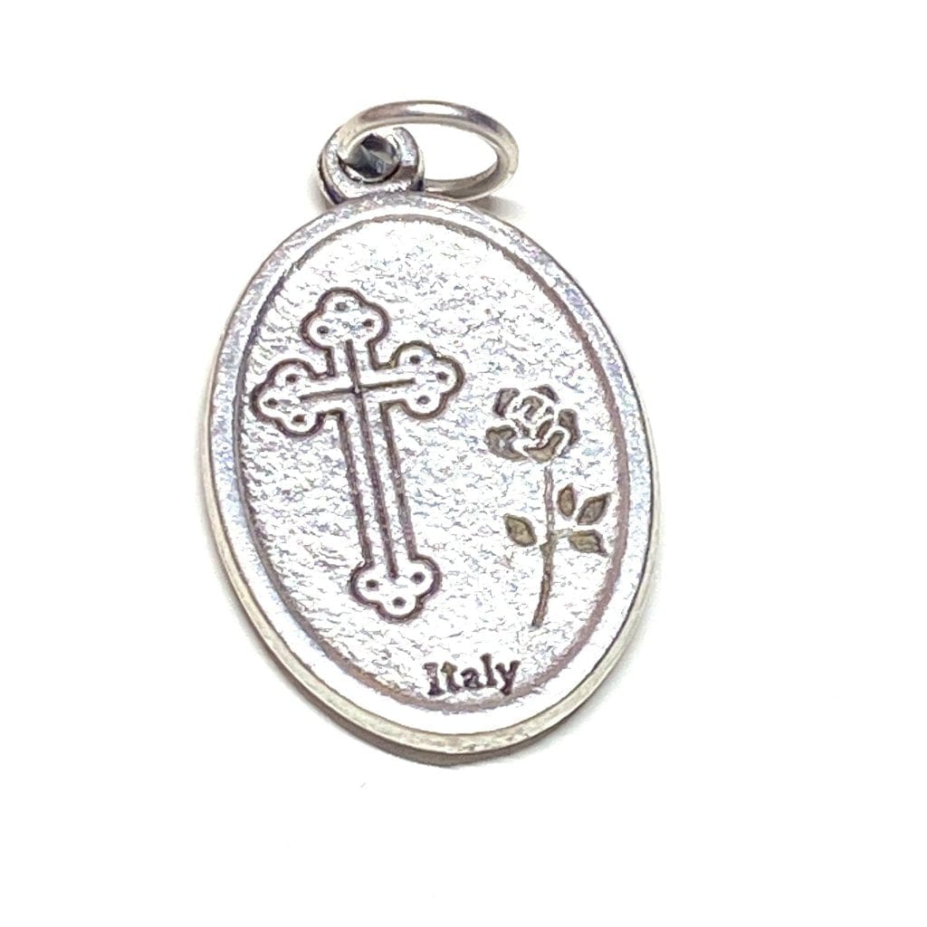 St. Anthony Silver Oxidized Medal Pendant - Blessed By Pope-Catholically