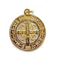 St Benedict 1" gold-tone Medal - Catholic Pendant - Exorcism - Blessed-Catholically