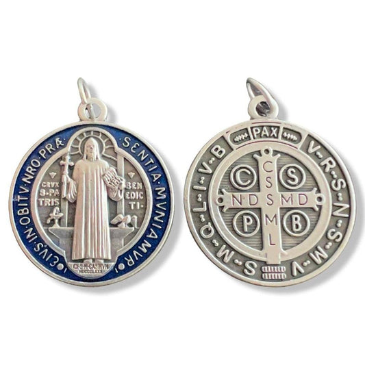 Catholically Medal St. Benedict 1" Medal Pendant Medalla-Catholic Exorcism -Blessed By Pope