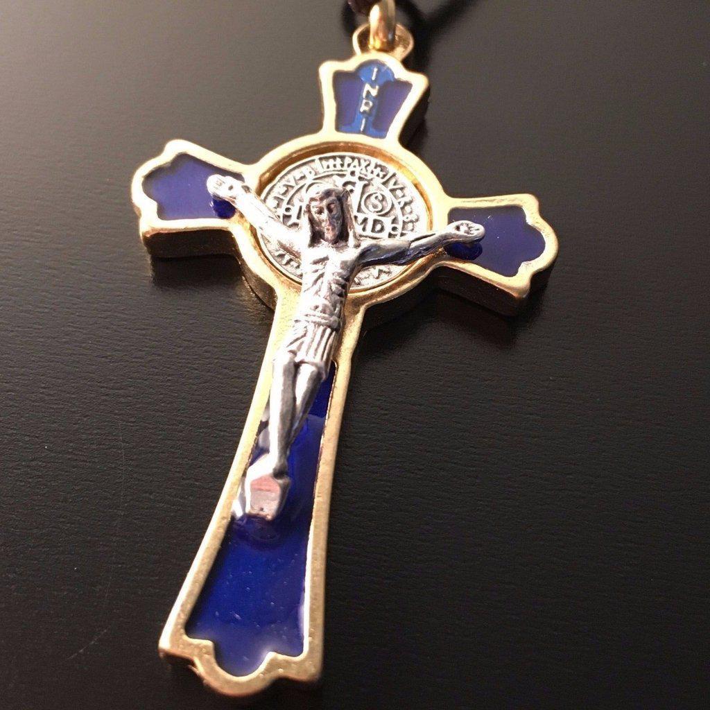 St. Benedict 2 1/4 Crucifix - Exorcism- Cross - Blessed by Pope - San Benito - Catholically