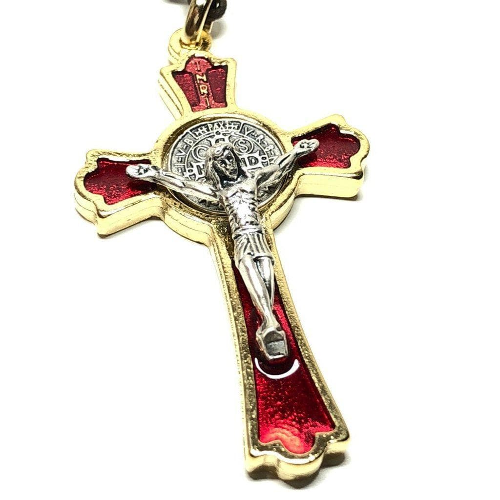 St. Benedict 2" 1/4 Crucifix - Exorcism- Cross - Blessed By Pope - San Benito-Catholically