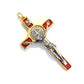 St. Benedict 2" 1/4 Red Crucifix - Exorcism - Cross - Blessed - San Benito-Catholically