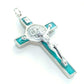 St. Benedict 3 AQUA Crucifix - Exorcism - High Quality Cross Blessed by Pope - Catholically
