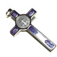 St. Benedict 3" Purple Crucifix - Exorcism - High Quality Cross Blessed By Pope-Catholically