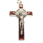 St. Benedict 3 RED Crucifix - Exorcism - High Quality Cross Blessed by Pope - Catholically