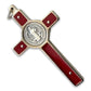 St. Benedict 3" Red Protection Cross - High Quality Crucifix Blessed by Pope-Catholically
