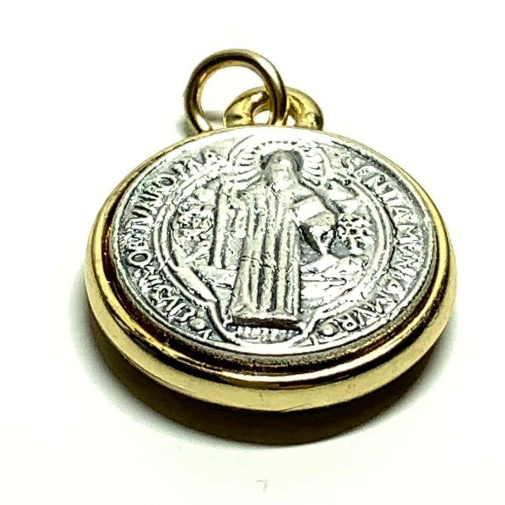 St Benedict 7/8" Dual Color Medal Medal - Catholic Exorcism - Blessed By Pope-Catholically