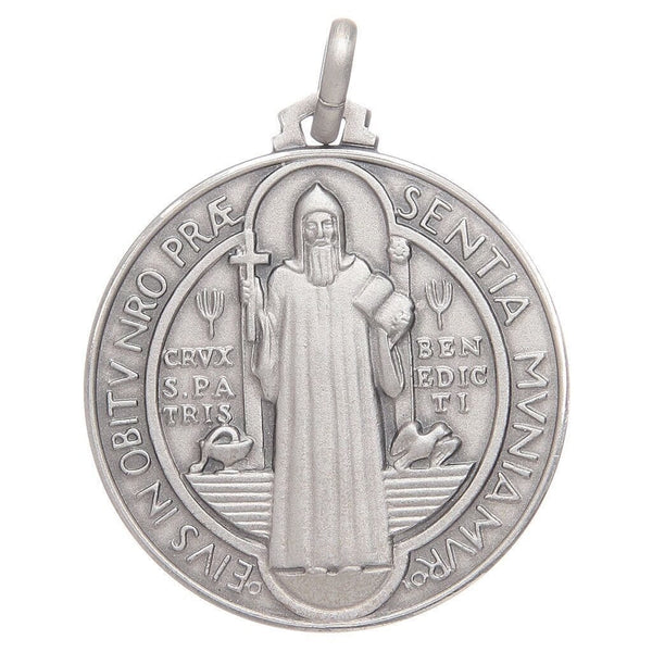 St. Benedict Sterling Silver Pendant — Catholic Online Shopping