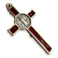 St. Benedict Cross - 3" Dark Red Crucifix - Exorcism - Blessed By Pope-Catholically