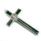 Catholically St Benedict Cross St Benedict Cross for home protection 5" Green
