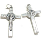 St. Benedict Crucifix - Exorcism - 1 1/2 Cross Blessed Medalla de San Benito - Catholically